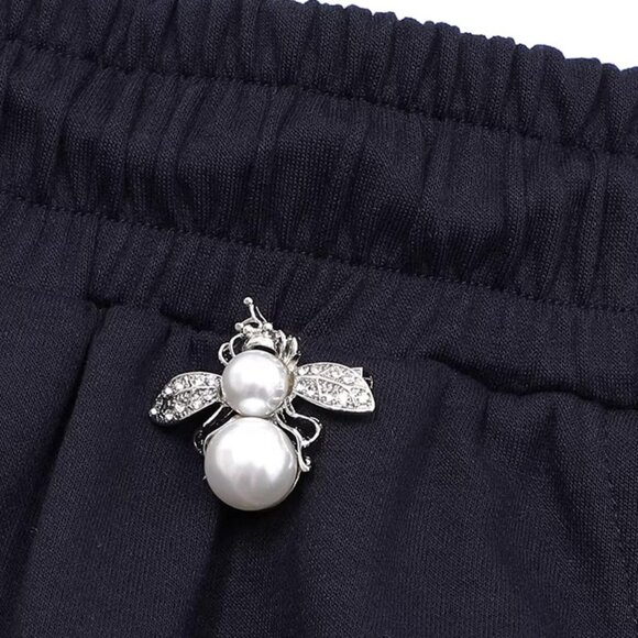 B.Sure Black Elastic Casual Trousers - Picture 3 of 4